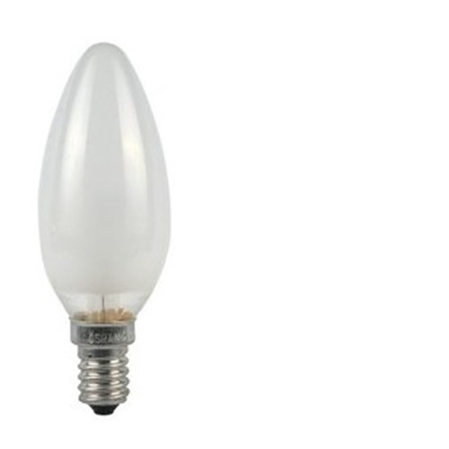 240V E14 25W  CANDLE   FROSTED 35x98mm  1,000HR  CR 11078 / GE 91681