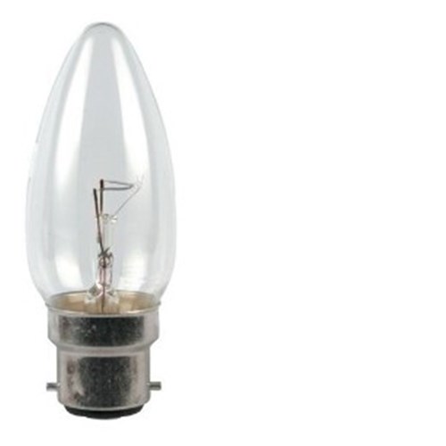 240V B22 40W CANDLE CLEAR 35x98mm 1,000HR  GE 81840 / CR 11079