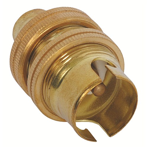 BRASS BA15D 10mm Entry Shade Ring & EARTH Terminal