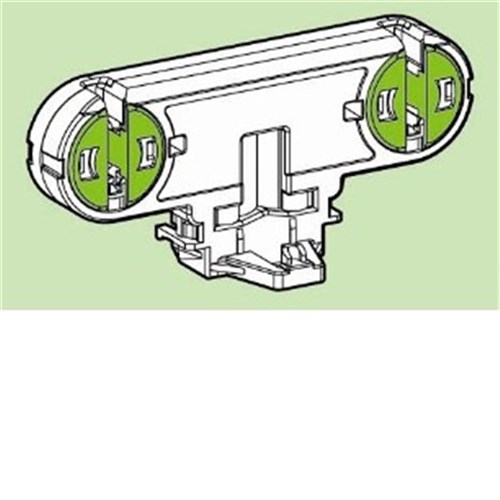 ST908/S G5 Twin Lamp Holder Push Mount - Suits T5  T130   new code ST908/S-TR