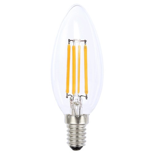 12V 6W E14 CANDLE CLEAR 2700K 650lm LED FILAMENT  DIMMABLE *DC ONLY*