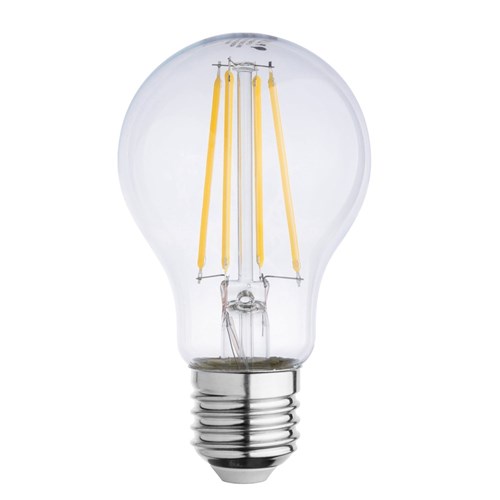 8W E27 3000K GLS A60 CLEAR LED FILAMENT 820LM DIMMABLE